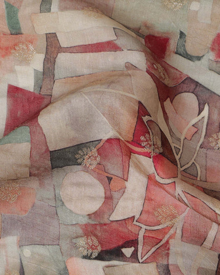 Renaissance Rose Viscose Crepe Fabric, 110cm Wide â€“ Artistic Elegance-D18406 Regal Fabrics