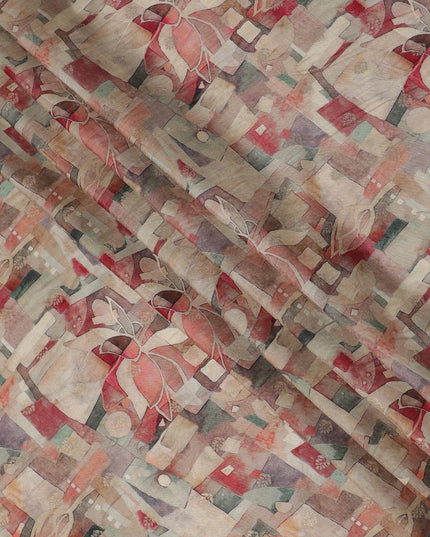 Renaissance Rose Viscose Crepe Fabric, 110cm Wide â€“ Artistic Elegance-D18406 Regal Fabrics
