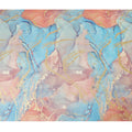 Multicolor Premium Pure Italian cotton voile fabric with golden foil print in abstract design-D15703 - Regal Fabrics