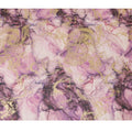 Light pink Premium Pure Italian cotton voile fabric with multicolor print having golden foil in abstract design-D15706