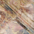 Multicolor Premium Pure Italian cotton voile fabric with golden foil print in abstract design-D15708 - Regal Fabrics