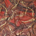 Multicolor Premium Pure Italian cotton voile fabric with golden foil print in abstract design-D15710