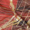 Multicolor Premium Pure Italian cotton voile fabric with golden foil print in abstract design-D15710