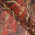 Multicolor Premium Pure Italian cotton voile fabric with golden foil print in abstract design-D15710