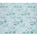 Powder blue Premium pure silk crepe fabric with multicolor print having gold metallic lurex dots in floral design-D15726 - Regal Fabrics