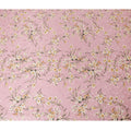 Rose pink Premium pure silk crepe fabric with same tone jacquard having multicolor print in floral design-D15729