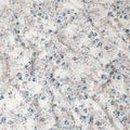 Off white Premium pure silk crepe fabric with multicolor print having gold metallic lurex in floral design-D15732 - Regal Fabrics