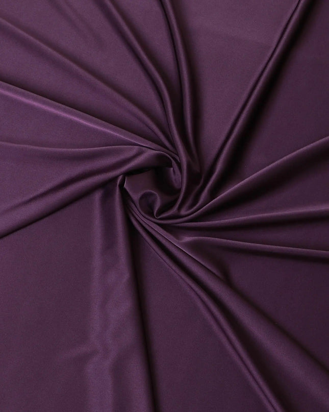Plum plain pure crepe satin fabric-D7537 Regal Fabrics