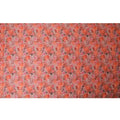 Soap Orange blended cotton lawn fabric  with multicolor print in floral design: D-5676