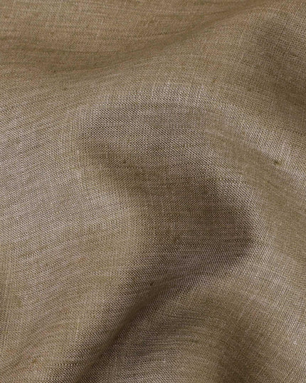 Peanut brown plain Premium 100% pure linen fabric 60 Lea-D10937 Regal Fabrics