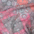 Multicolor printed synthetic chiffon fabric in floral design-D11015 Regal Fabrics
