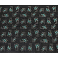 Black premium pure cotton voile fabric with multicolor embroidery in floral design-D13611