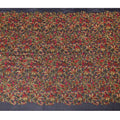 Navy blue synthetic chiffon fabric with multicolor embroidery in floral design-D12491 Regal Fabrics
