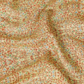 Yellow viscose crepe fabric with multicolor print in floral design-D13591 Regal Fabrics