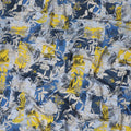 Powder blue Premium viscose fabric with multicolor print in floral design-D12355 Regal Fabrics