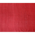 Red plain blended tussar silk fabric-D12244