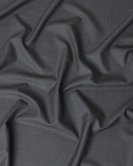 Coin grey plain Premium super 130's Australian superfine merino wool suiting fabric-D11431