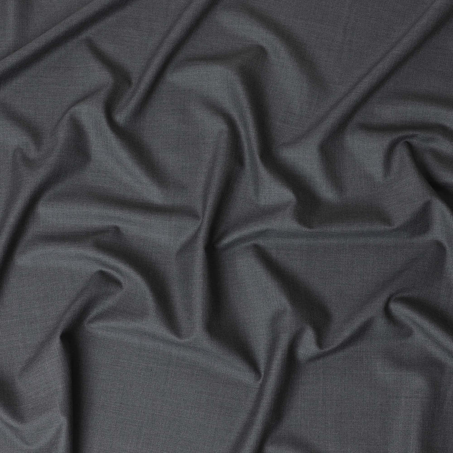 Coin grey plain Premium super 130's Australian superfine merino wool suiting fabric-D11431 Regal Fabrics