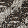 White Premium Italian viscose fabric with pale brown and white print in abstract design-D12359 Regal Fabrics