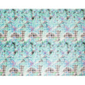 Multicolor Italian Premium silk chiffon dirac (makmal) fabric with velvet jacquard in floral design-D8654 Regal Fabrics