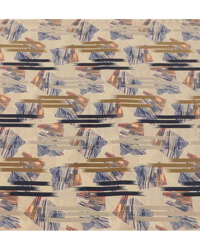Multicolor synthetic crepe fabric in abstract design-D14181 Regal Fabrics