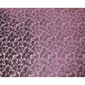 Purple silk chiffon dirac (makmal) fabric with same tone and gold velvet jacquard in floral design-D8653 Regal Fabrics