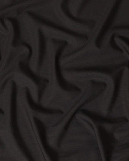 قماش بني فاتح سادة إيطالي ممتاز 150 من الصوف بالكامل - D11426