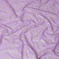 Lavender premium pure silk chiffon fabric with gold metallic lurex in abstract design-D14159