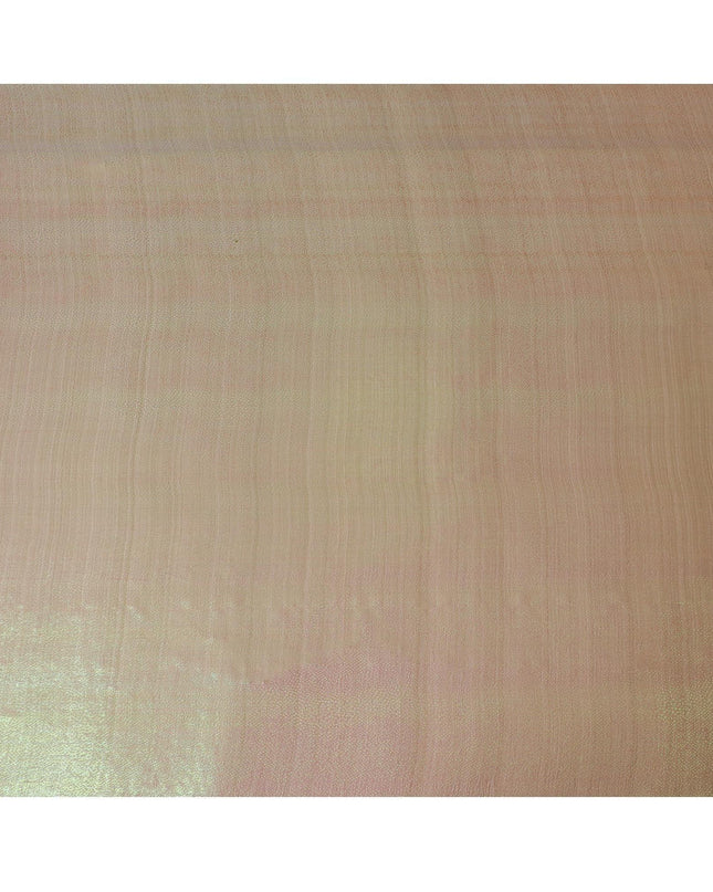 قماش شيفون حريري نقي فاخر باللون البني الزيتوني مع لوريكس معدني بنفس اللون بتصميم ذاتي-D13552