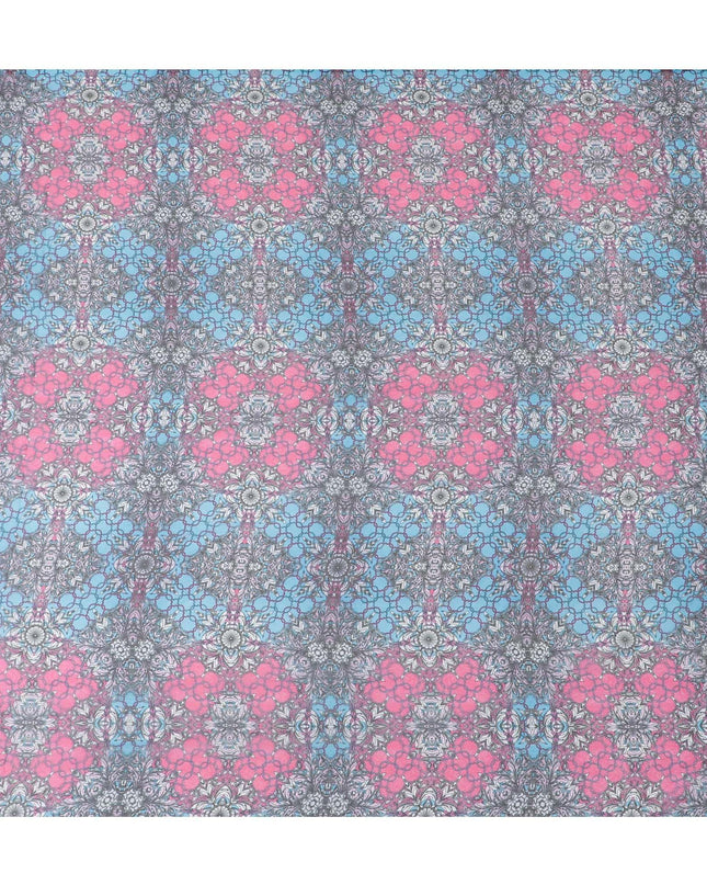 Multicolor printed synthetic chiffon fabric in floral design-D11016 Regal Fabrics