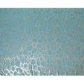 Sea Blue Pure silk chiffon fabric with gold metallic lurex in abstract design-D7982 Regal Fabrics