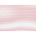 White cotton linen shirting fabric with peach print in stripe design-D7408