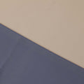 Beige, Blue plain two tone synthetic reversible crepe fabric-D10678