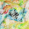 Multicolor Italian Premium silk chiffon dirac (makmal) fabric with velvet jacquard in floral design-D8655 Regal Fabrics