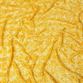 قماش مخملي من الشيفون المخلوط بالحرير الأصفر الكناري مع عمل معدني خوخي وحجر بتصميم فاخر-D15164