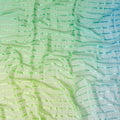 Multicolor synthetic chiffon fabric with gold stripe having same tone metallic dot foil in stripe design-D13652 Regal Fabrics