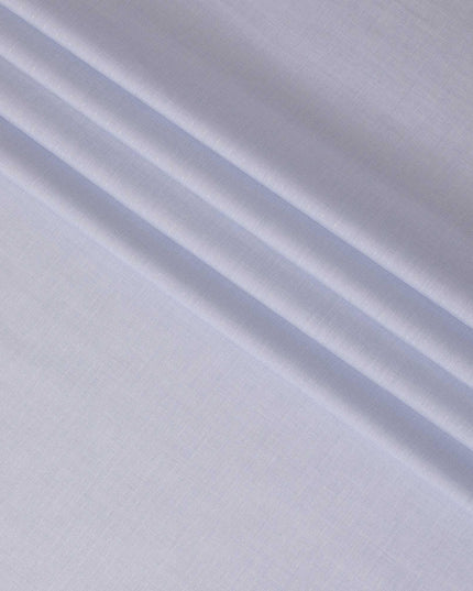 Silver grey 100% cotton shirting fabric with baby blue dots in self design-D10830 Regal Fabrics