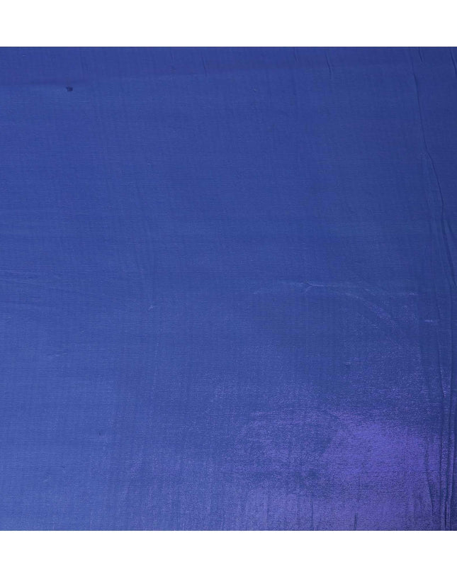 Royal blue synthetic chiffon fabric with same tone metallic lurex in plain design-D13299 Regal Fabrics