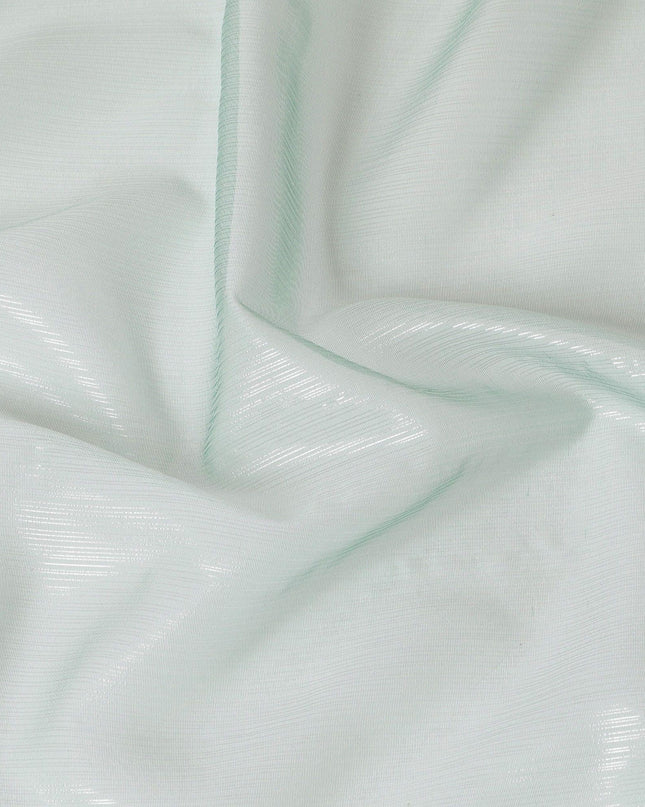 Moss green plain French lame silk chiffon fabric with shiny finish-D6481