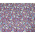 قماش كريب صناعي لافندر مع طباعة متعددة الألوان بتصميم زهور-D14466