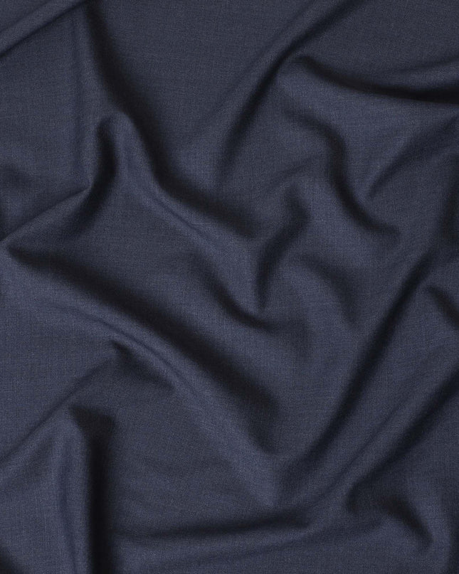 Denim blue plain Premium Italian super 150's all wool suiting fabric-D11427 Regal Fabrics