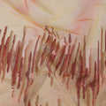 Double shaded orange nylon tulle fabric with sequins in fancy design Regal Fabrics