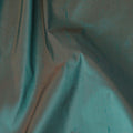 قماش حرير خام نقي ممتاز باللون الأخضر البترولي-D12046