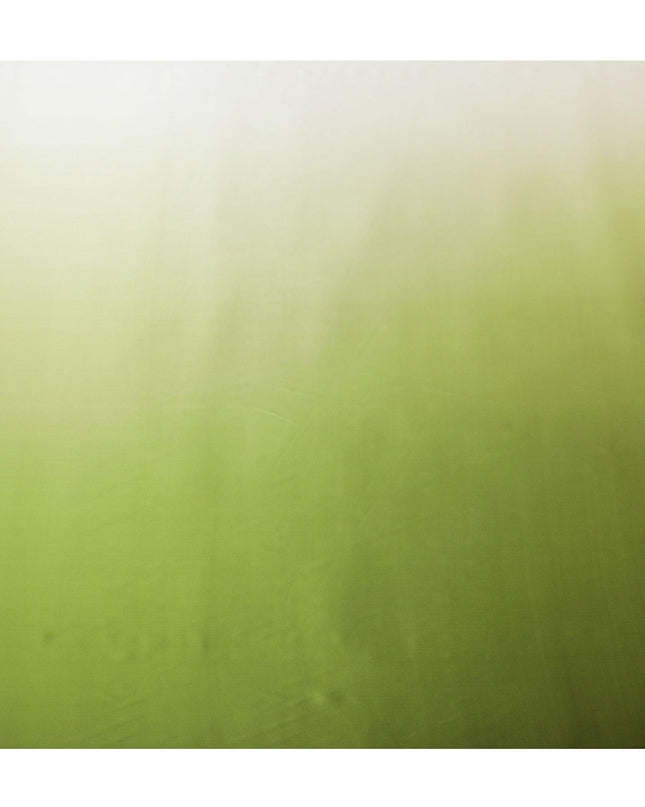 Beige to olive green premium pure silk satin fabric in ombre design-D12501