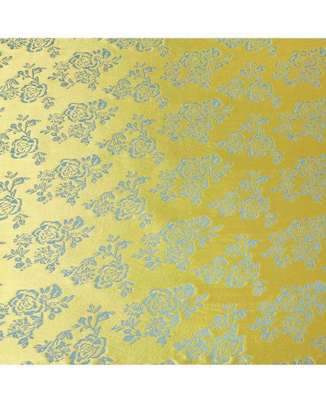 Light Mehindi green premium pure burnout silk chiffon fabric in floral design-D13102