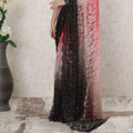 Multicolor Premium pure French chantilly lace saree having stone work in floral design-D14521