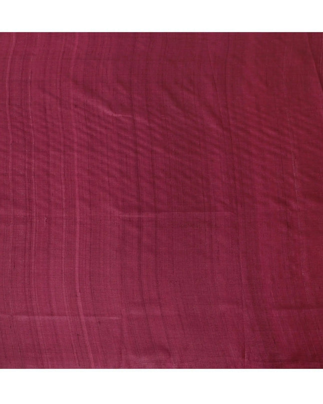 Magenta pink plain blended tussar silk fabric-D12245 Regal Fabrics