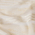 Light gold nylon tulle fabric with same tone embroidery and sequins in stripe design-D6667