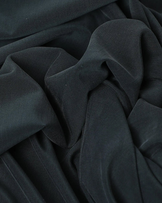 Petrol green plain blended polyester cupro silk jersey fabric-D6967 Regal Fabrics