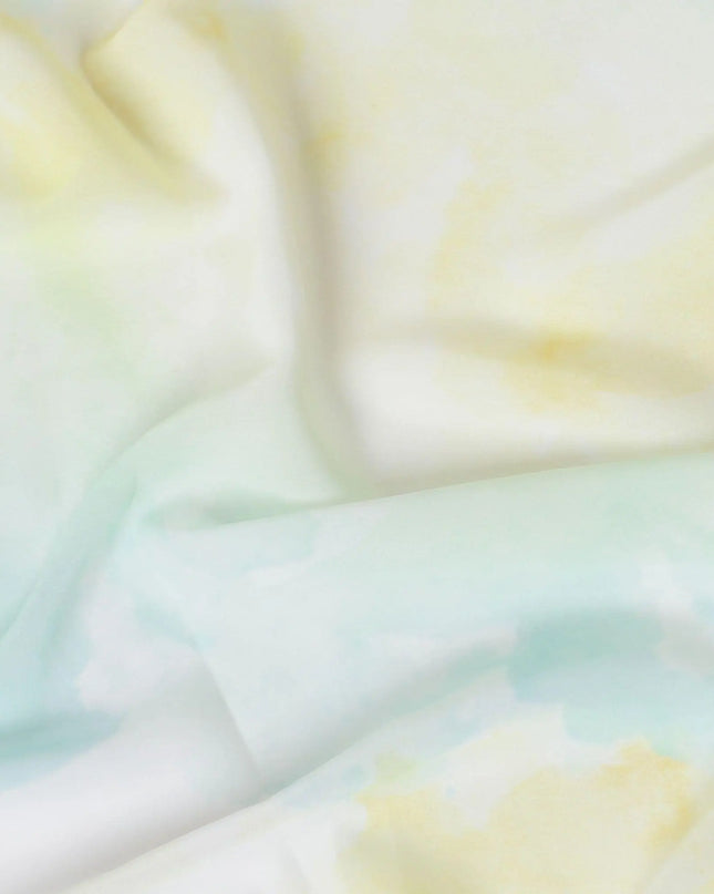 Multicolor synthetic printed georgette fabric in abstract design-D10304 Regal Fabrics
